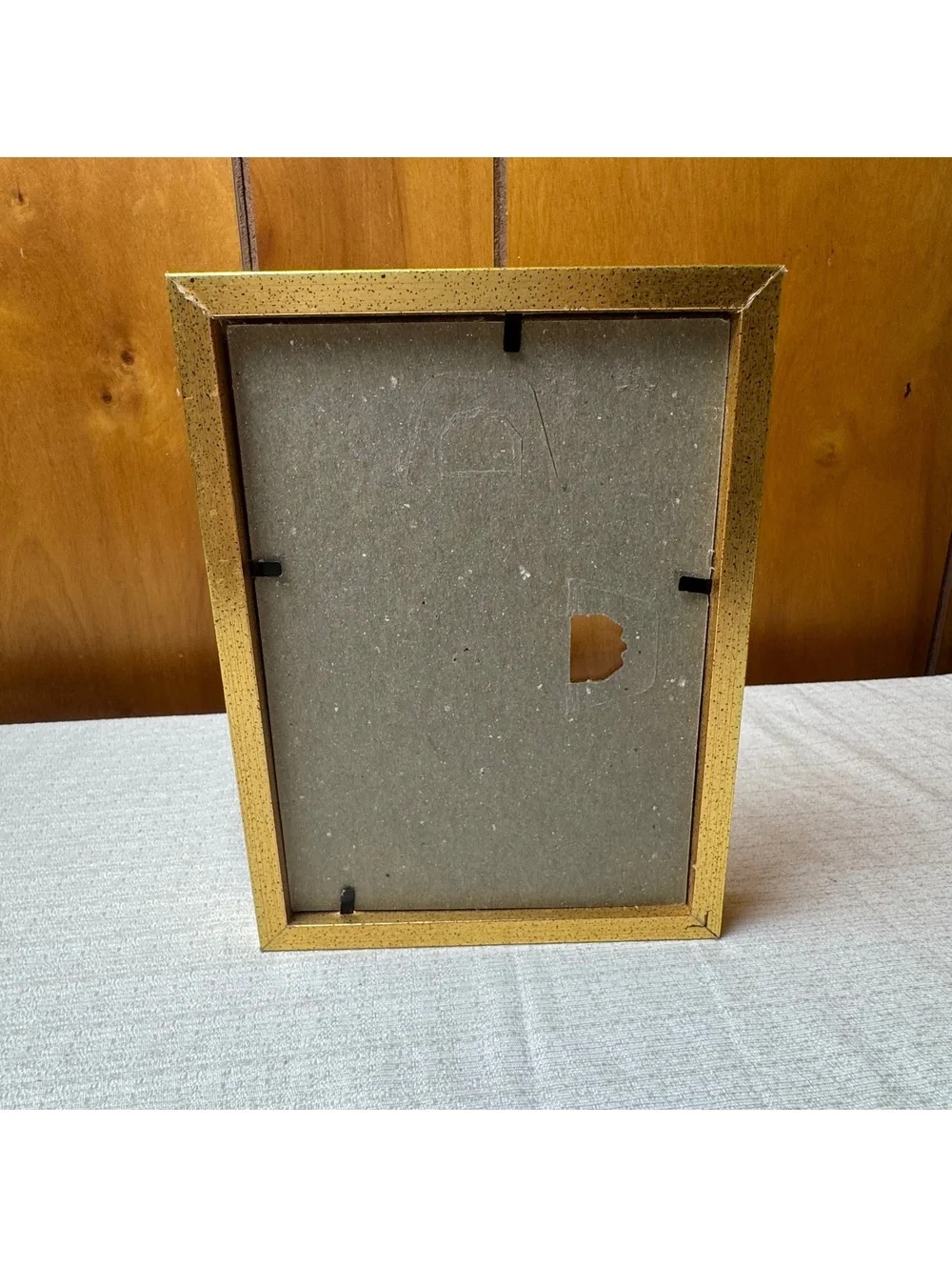 Vintage Gold Floral 5x7 Picture Frame Blue Gray Roses Cottage Chic Decor